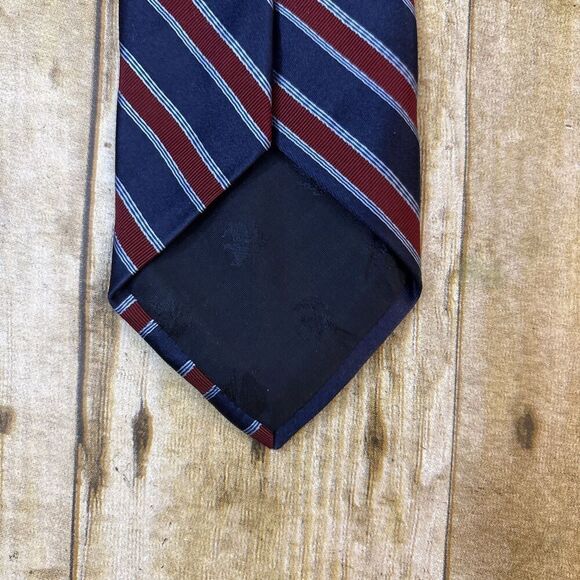 Brooks Brothers Tie Makers Merchants Repp Stripe Tie Regimental Silk - Picture 3 of 6